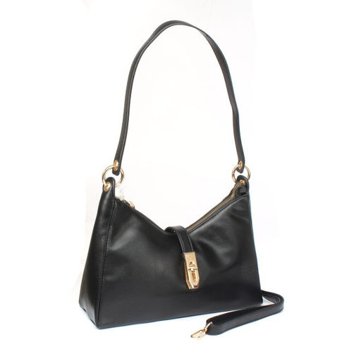 Сумка женская искусственная кожа DJ-СМ 6731-BLACK, 1отд, плечевой ремень, черный SALE 257774