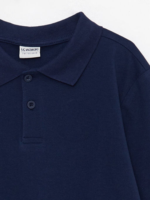 Polo Yaka Basic Uzun Kollu Erkek ?ocuk Ti??rt - Waikiki фото 3