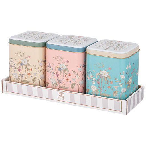 НАБОР ЕМКОСТЕЙ ДЛЯ ХРАНЕНИЯ BOTANICA ИЗ 3-Х ШТУК, 9Х9Х12,5 СМ, 1Л - Agness фото 2