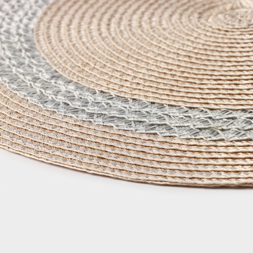 Салфетка сервировочная на стол Доляна «Оскар», d=38 см, бежевая