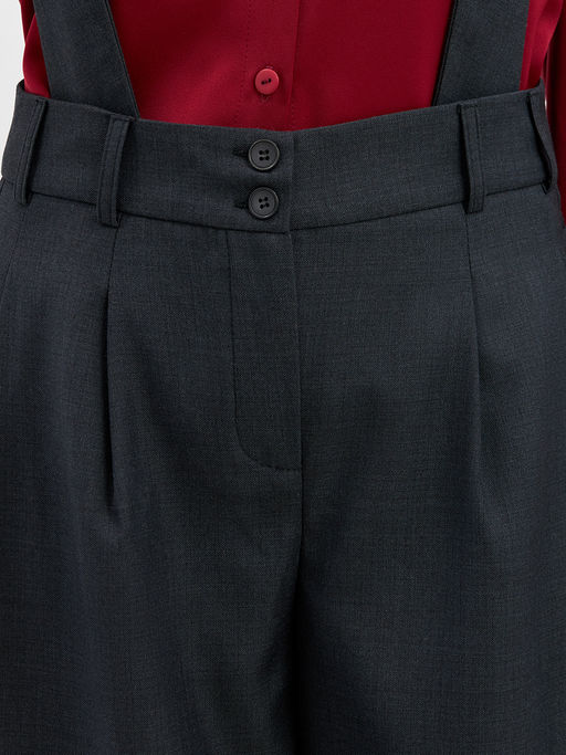 Брюки со съемными бретелями OD-982-1 серый