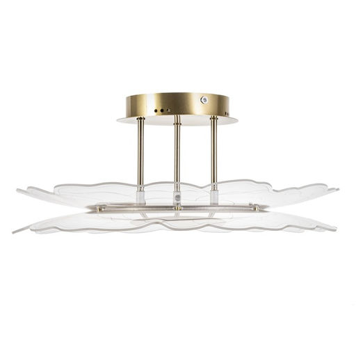 Люстра BayerLux «Грация», LED, 48 Вт, 3000-6000К, золото, 50×50×7-150 см