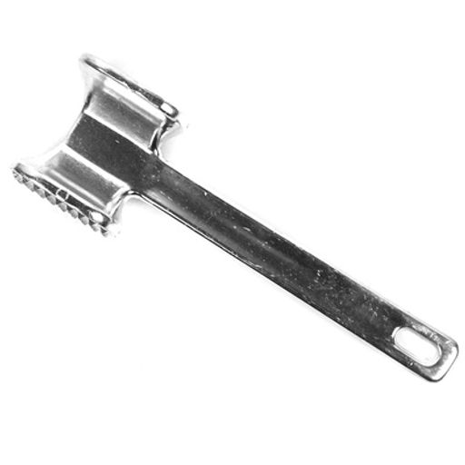 Молоток для отбивания мяса металлический двухсторонний "Большой" 24,5см, основание-7,3х6,4х6,4см (Китай)