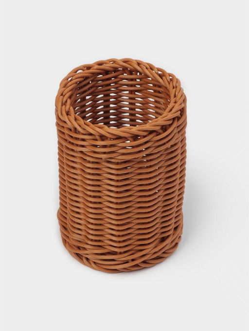 Подставка для столовых приборов Доляна, d=9.5, h=13, пластик, коричневая фото 3