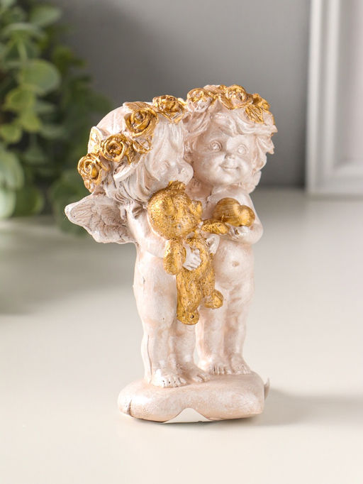 Фигурка полистоун «Ангелочки пара», 13×10×5 см