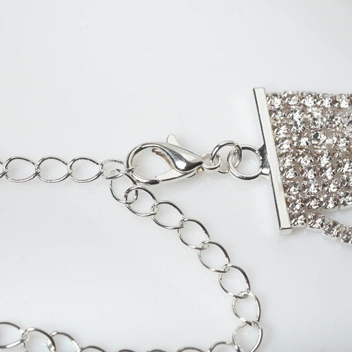 Чокер Лёд аристократичный, цвет белый в серебре, 30 см - Queen fair фото 2