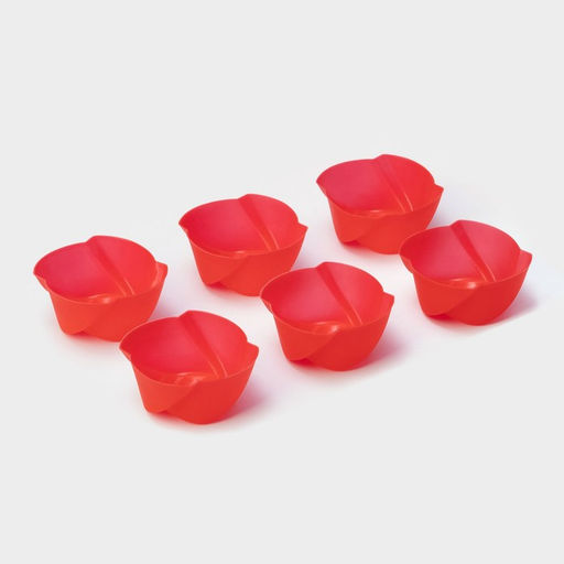 Формы для выпечки кексов Доляна «Розочки», силикон, 7×3.5 см, набор 6 шт., МИКС