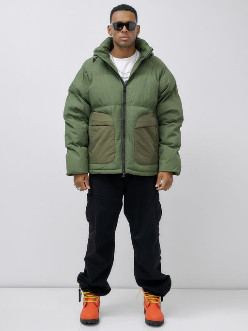 Куртка молодежная мужская зимняя с капюшоном цвета хаки 25307Kh - Mtforce фото 6