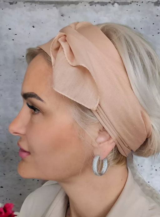 K13593 Платок 90/90 хлопок, вискоза БЕЖЕВЫЙ