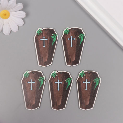 Декор для творчества дерево Гробик, набор 5 шт., 5.53.40.3 см - Арт узор фото 3