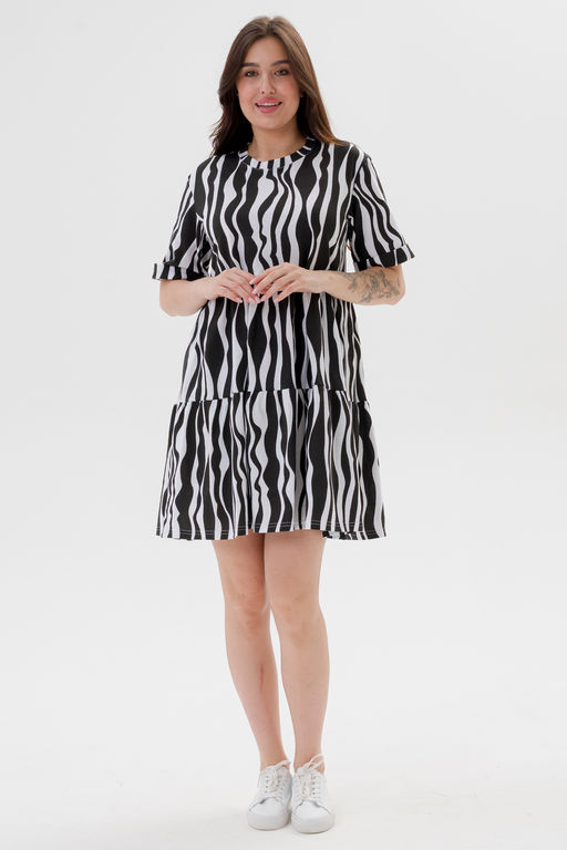 Платье женское из кулирки Бохо зебра - Амадэль фото 3
