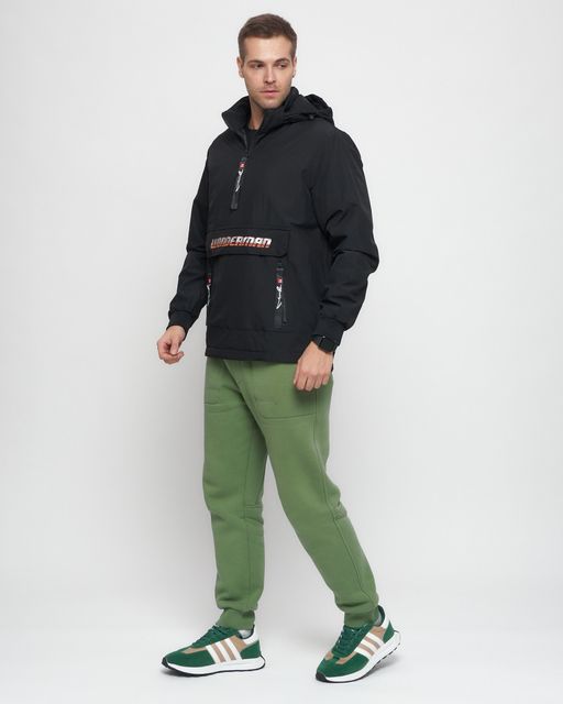 Куртка-анорак спортивная мужская черного цвета 88620Ch - Wonderrman фото 3