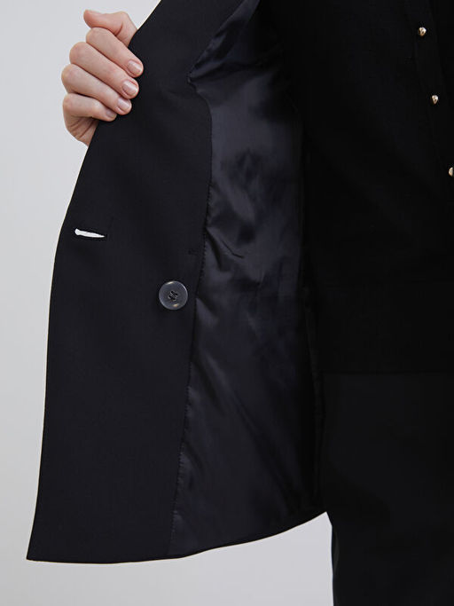 Kad?n Krep Blazer Ceket