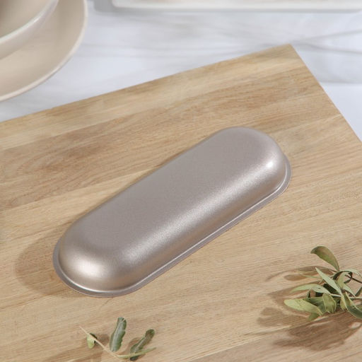 Форма для выпечки «Овал», 19×7×2.5 см, антипригарное покрытие, золотистая