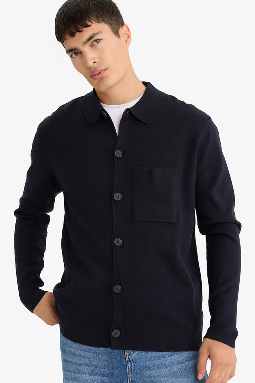 Standart Fit Polo Yaka D__meli _n Cep Detayl_ Triko H_rka