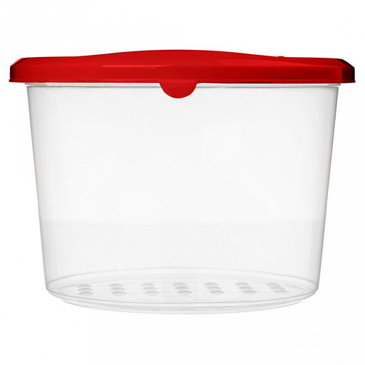 Asti Контейнер для продуктов пластмассовый 0,8л, д13см, h9,2см, круглый, красный, подходит для СВЧ (Россия) - Домашняя мода фото 3