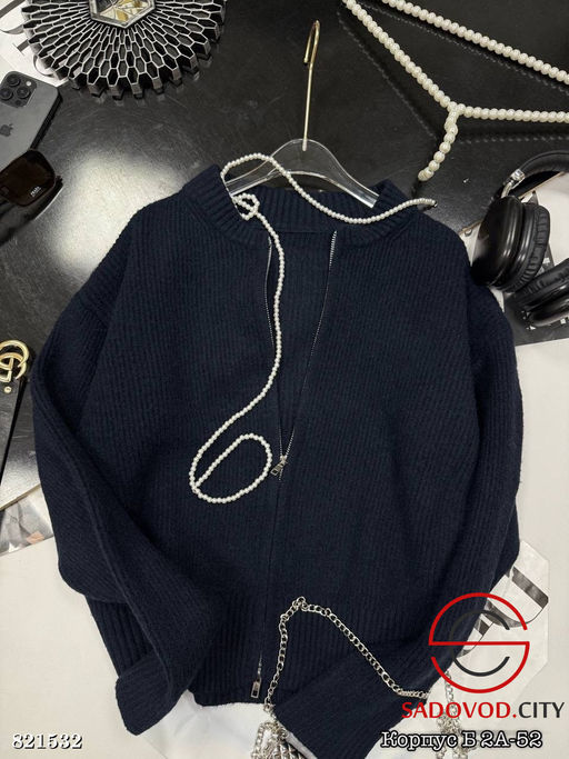 Свитер женский с молнией однотонный - Bruno фото 5