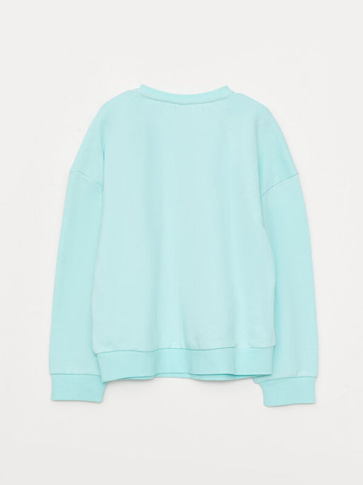 Bisiklet Yaka Elsa Bask?l? Uzun Kollu K?z ?ocuk Sweatshirt - Waikiki фото 2