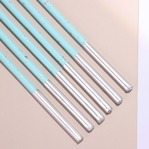 Цена за 2 шт. Свечи для торта «Исполнение желаний», 15 см, 6 шт., голубой цвет