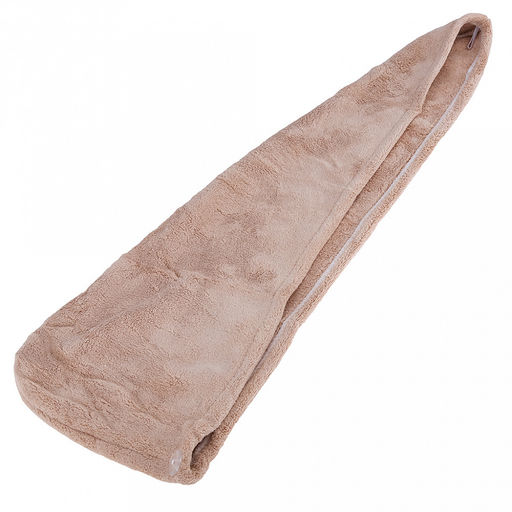 Парео махровое "Куколка" 80х165см, хлопок 100%, на резинке с липучкой, на кнопке, ажурный кант; с чалмой на пуговице 68х25см, капучино (Китай)