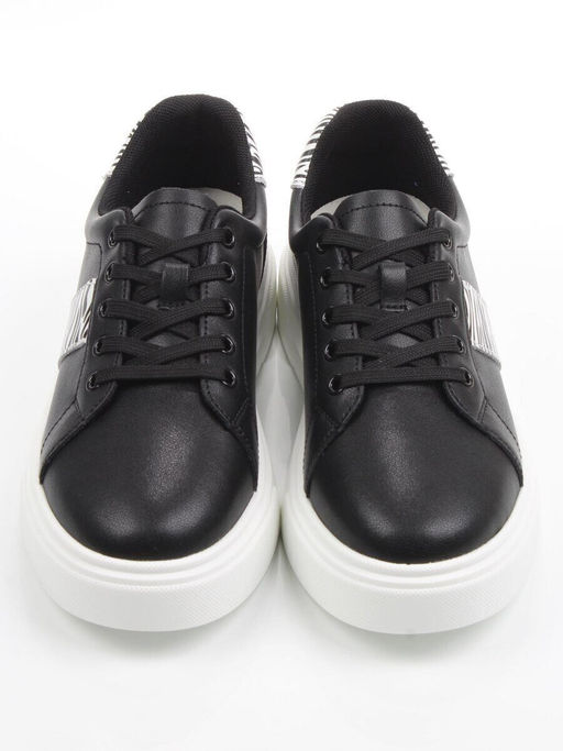 03-YC523-1 BLACK Полуботинки спортивные женские (натуральная кожа)