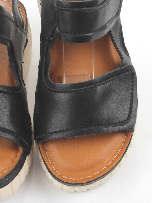 08-PED175-2 BLACK Босоножки женские (натуральная кожа)