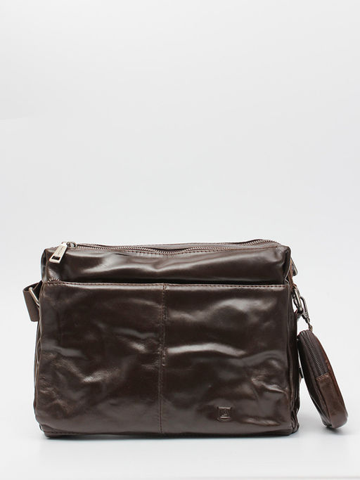 LACCOMA сумка VIN6887-1-коричневый натуральная кожа хлопок