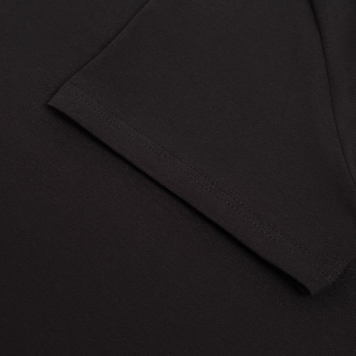 Футболка однотонная женская MINAKU: Basic line, чёрная, размер 42