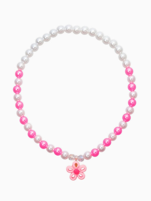 Набор детских украшений "Выбражулька" цветок, 4 предмета: клипсы, кольцо, бусы, браслет