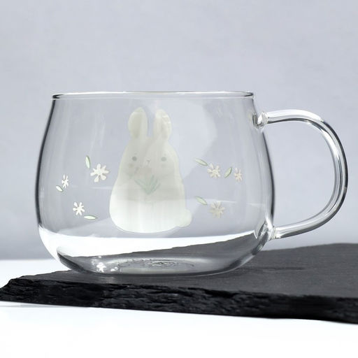 Кружка стеклянная Зайка, 400 мл
