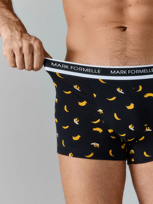 Цена за 2 штуки! Трусы боксеры мужские с принтом бананов - Mark formelle фото 5