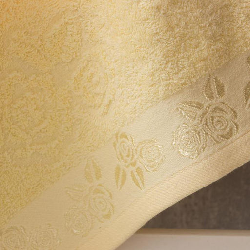 Полотенце махровое Этель Цветочные мотивы цв.желтый, 34*72 см, 350 гр/м2, 100% хлопок  фото 2