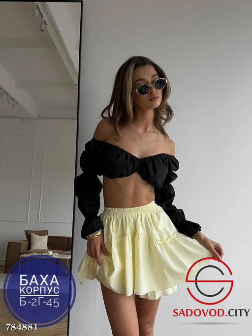 Мини юбка с воланами в стиле бохо - Bruno фото 3