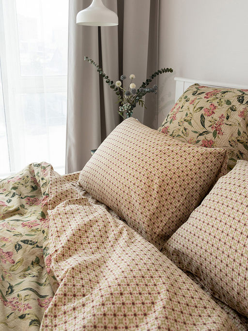 Комплект постельного белья евро зелёный бязь