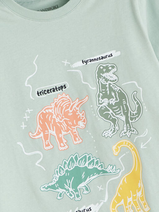 Bask?l? Erkek ?ocuk ?ortlu Pijama Tak?m?