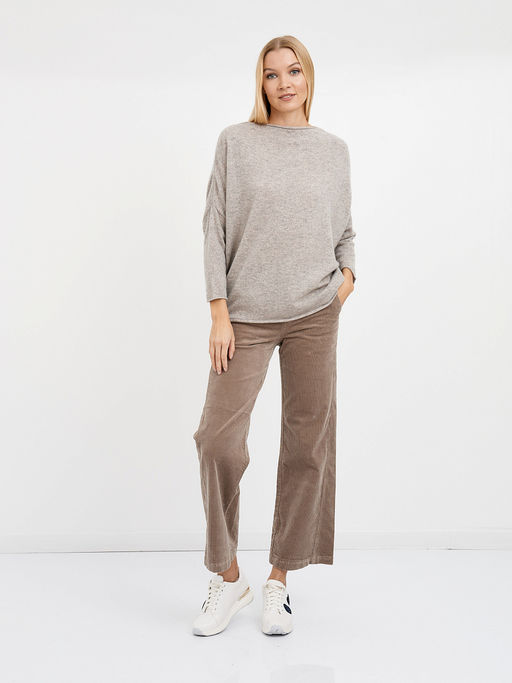 джемпер женский из кашемира с вырезом лодочка - Glenfield фото 2