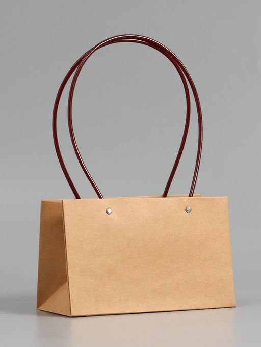 Цена за 10 шт. Сумка для цветов влагостойкая, крафт, 22x10.5x13.5 см