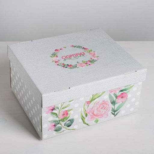 Складная коробка Цветочный сад, 31 х 25,5 х 16 см