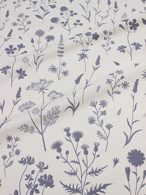 Сатин Ботаника - монохром цв.кремовый/сланцево-серый, ш.2.35м, хлопок-100%, 120гр/м.кв