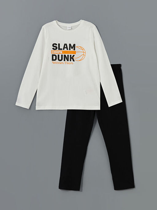 Bisiklet Yaka Erkek ?ocuk Pijama Tak?m?