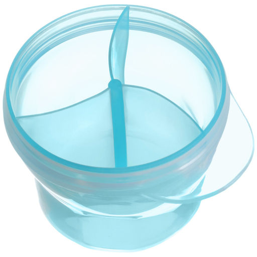 Контейнер для хранения детского питания, 3 секции по 75 мл., 9.5×8.5 см, 225 мл., голубой