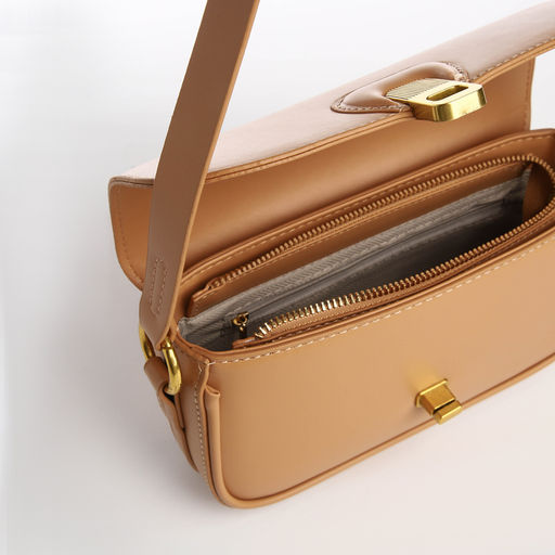 Сумка женская TEXTURA, маленький размер, цвет св. коричневый  фото 7