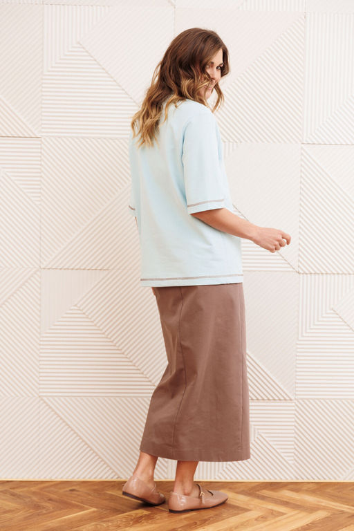 Костюм Gizart 5425 голубой, капучино  фото 3