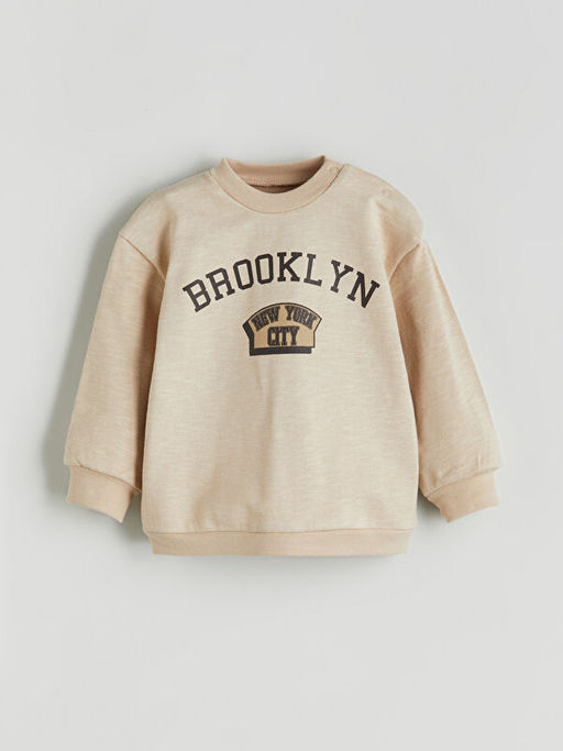 Bisiklet Yaka Erkek Bebek Sweatshirt ve E?ofman Alt 2li