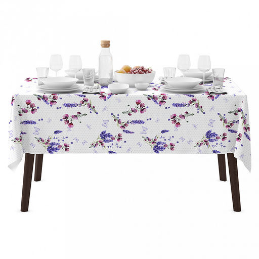 "Сан Реми" Скатерть 200х145см, длина стола до 160см, на 6-8 персон, хлопок "Премиум" 186г/м2, "Домашняя мода" (Россия)
