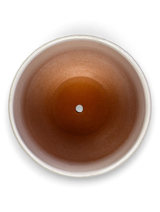 Горшок цветочный с поддоном 1,6 л, d15/h13 см белый керамика, "Перл" (М)