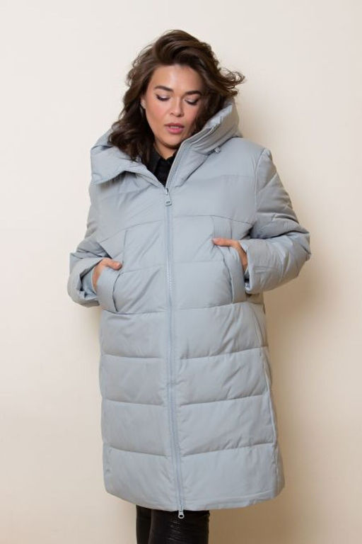 Пальто Luxury Moda 1400 серо-зеленый