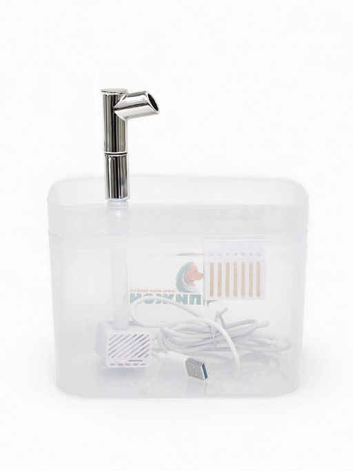 Фонтан для кошек и собак «Пижон», 1.5 л, 16.5×13×12 см, евророзетка, прозрачный