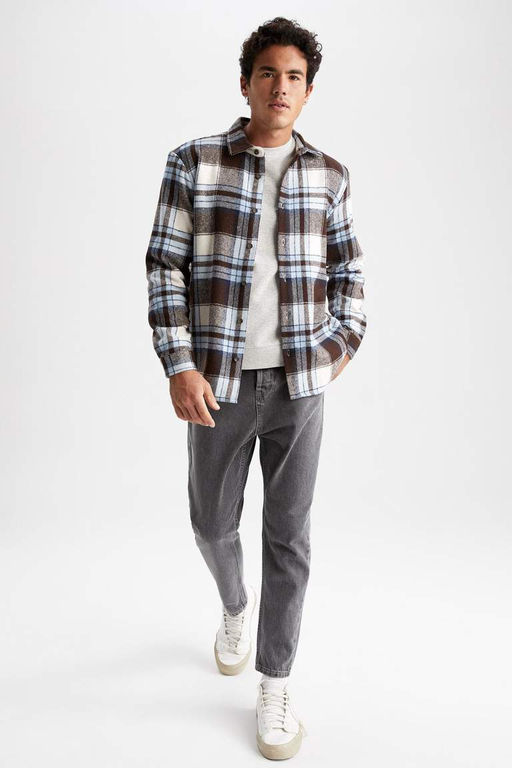 Рубашка Lumberjack с длинным рукавом в клетку обычного кроя - Defacto фото 6