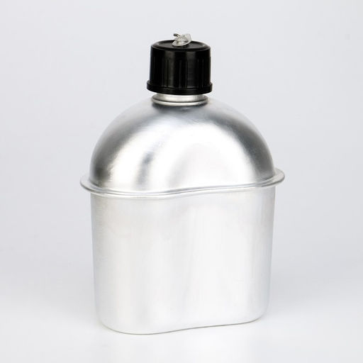 Фляжка армейская походная Adventure 0.8 л для воды, с котелком, металл, зелёный чехол